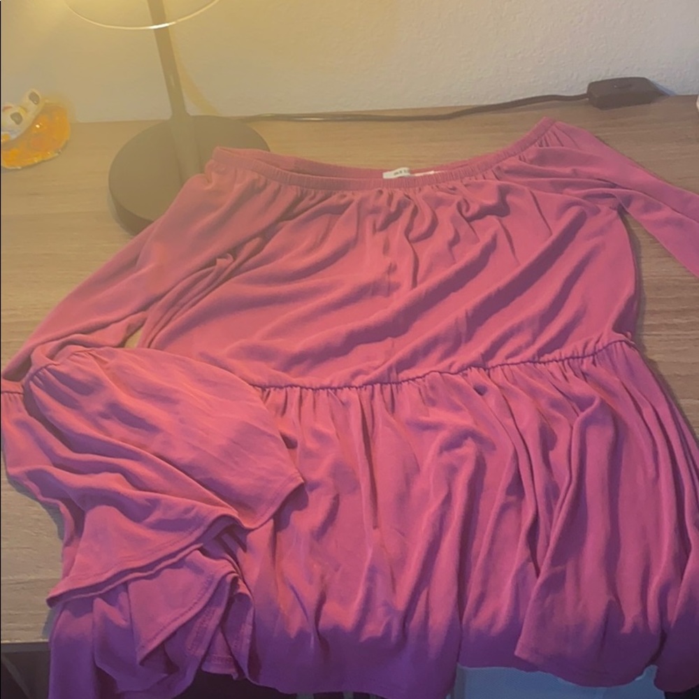 Purple off the shoulder